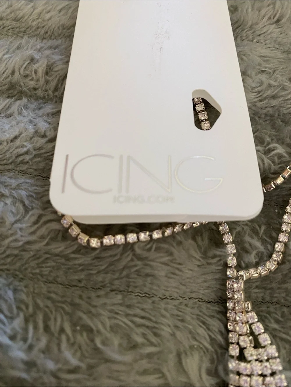 1-Sparkling Crystal Tassel Long Necklace